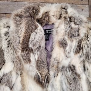 Rabbit fur coat size L